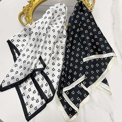 Signature Initial Women's 2-Piece Silk Mono Scarf SCF007