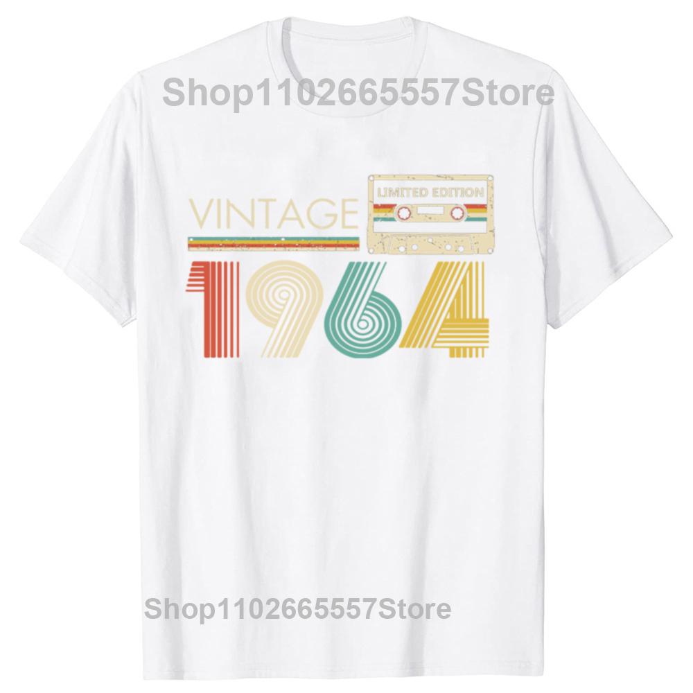Funny 60th Birthday T Shirts Legends Were Born in 1964 Summer Graphic Cotton Vintage 60 Years Old Short Sleeve T-shirt Men