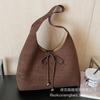 Suede bag women's large capacity 2025 new autumn and winter matte retro shoulder underarm bag work commuter bag