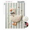 Pearl Art Canvas Kit with Frame Cute Duck Pattern Relaxing Handmade Craft for Cozy Bedroom Home Decor Gift and Artistic Activity Supply