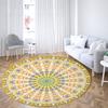 Family Living Room Bedroom Bathroom Floor MATS Printed Decorative Carpet Psychedelic Mandala Round Carpet Sofa Carpet Home Decor