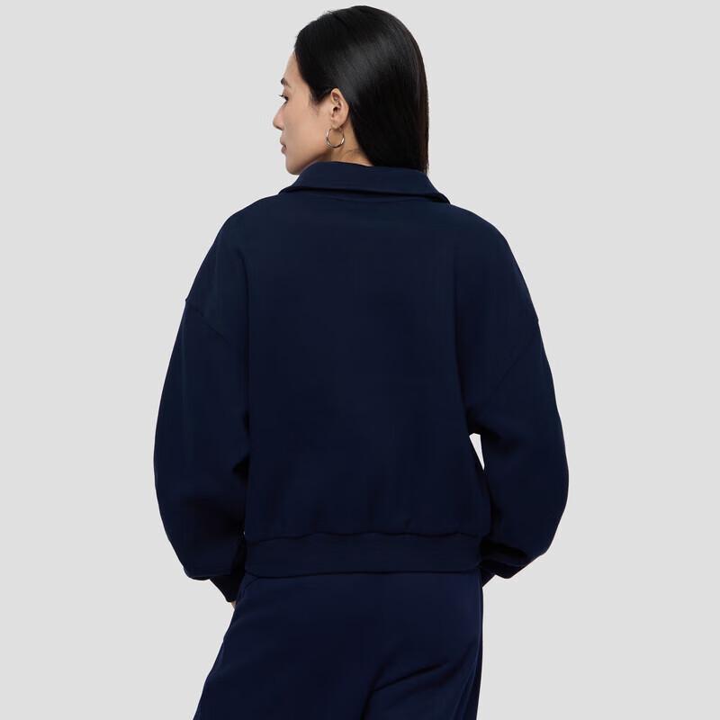 GAP Women's Batwing Half-Zip Stand-Collar Sweatshirt with Rope Embroidered Logo