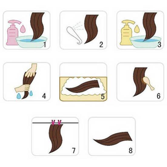 Pretty Girl's Clip On/in Neat Bangs Bob Style Straight Fake Fringe Hairpiece