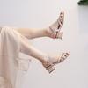 1979-18 Baotou Roman Woven Sandals Women's Summer Pig Cage Fairy Style with Skirt Retro Women's Shoes