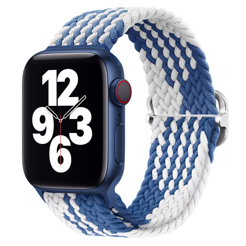 Braided Loop Strap for Apple Watch Band 44mm 40mm 49mm 45mm 41mm 46mm 42 38mm Nylon Bracelet iWatch Series Ultra 10 9 8 7 6 5 SE