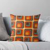Retro Geometric Gradient Square and Circle Pattern 221 Throw Cushions & Pillows Without Core