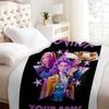 1PC Custom Name K-Pop Demon Hunters Blanket Girls Boys Plush Throw Blanket Novelty Warm Blanket All Season Gift