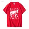 Black Sheep of the Family Long or Short Sleeves Vintage Washed Streetwear Comfortable Stretched Breathable Slightly Soft Homme