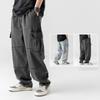 Frühlings- und Herbst Herren Locker sitzende Jeans mit Taschen