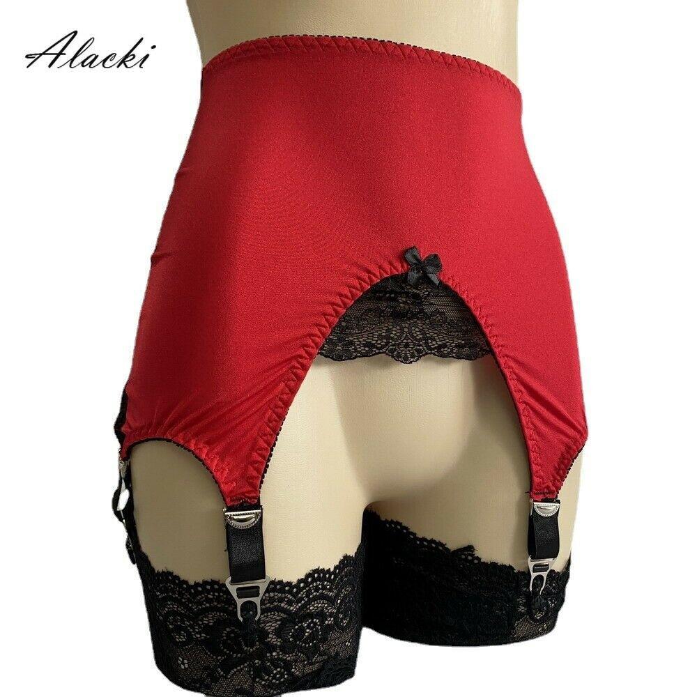 6 Claws Floral Lace Patchwork Garter Blet High Waist Pull On Girdle