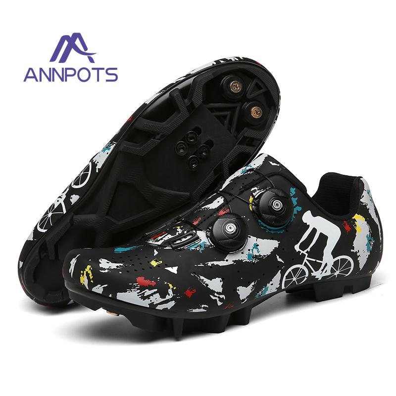 Unisex Anti Slip Off-road Cycling Flat Shoes SPD Cycling Sports Shoes MTB Cleats Shoes Microfiber Camouflage Cycling Sneaker 36