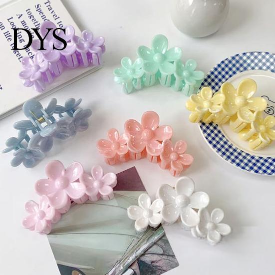 Hair Claw for Large Volume Three-Dimensional Flower Design Shark Clip Buns Half-Tied Back Head Commuting Accessories Durable