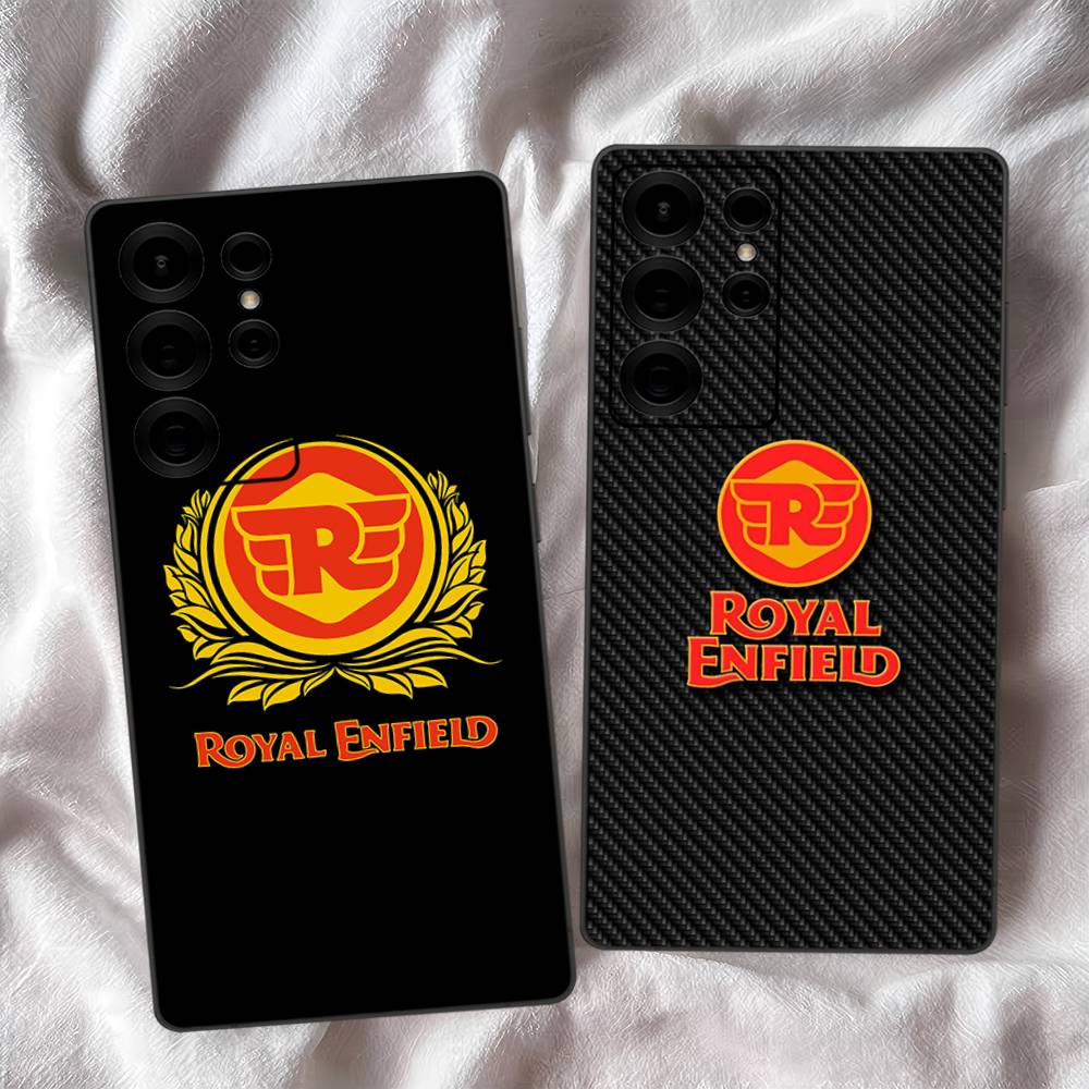 R-ROYALS E-ENFIELDS Logo Phone Case For Samsung S 24 fe 25 Ultra plus 20 lite 21 30 22 23 24 22 Ultra 5G Fundas