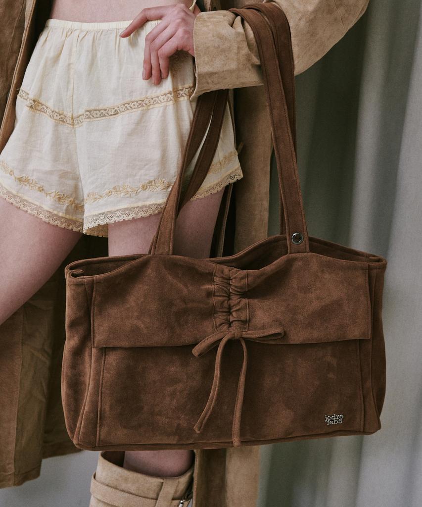 Jedrefeb5 Suede Butterfly Flap Bag Brown