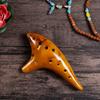 12 Hole Natural Ocarina Stable Intonation Alto C Tone Smokey Fired Ocarinas with Protective Bag Gift for Kid Adult