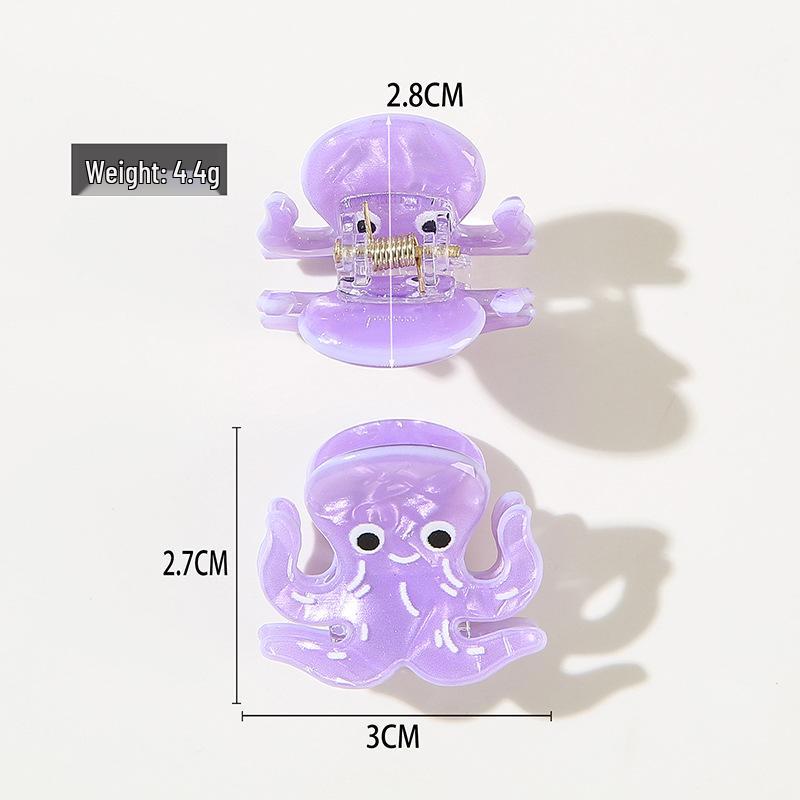Presilha de Garra de Acetato de Animal Marinho Fofo: Concha, Golfinho, Estrela-do-mar, Design de Cachorrinho