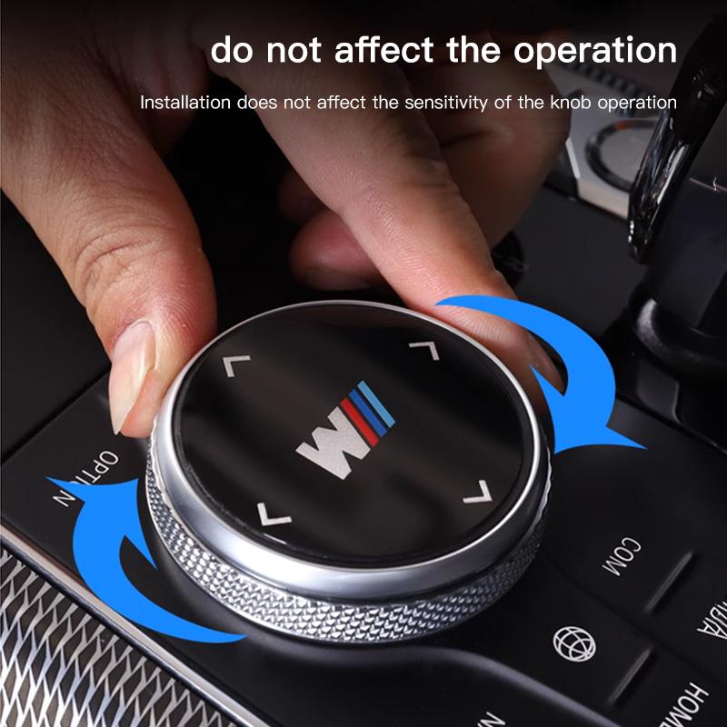 Car Multimedia Button Cover Trim Knob Sticker For BMW M Power M3 M4 M5 G42 G30 G20 E39 E36 E87 E53 F44 F34 G23 G15 G16 X3 X4 X5