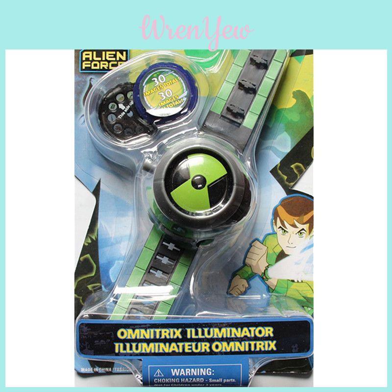 Ben10 Omnitrix Projekční hodinky Vysoká kvalita Dětská hračka s nastavitelným páskem a otočnou funkcí