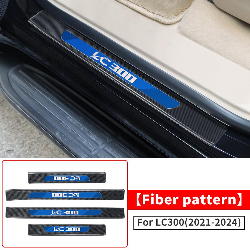 stainless steel car threshold protection For Toyota Land Cruiser 300 2021-2024 LC300 Interior modification Upgraded accessories