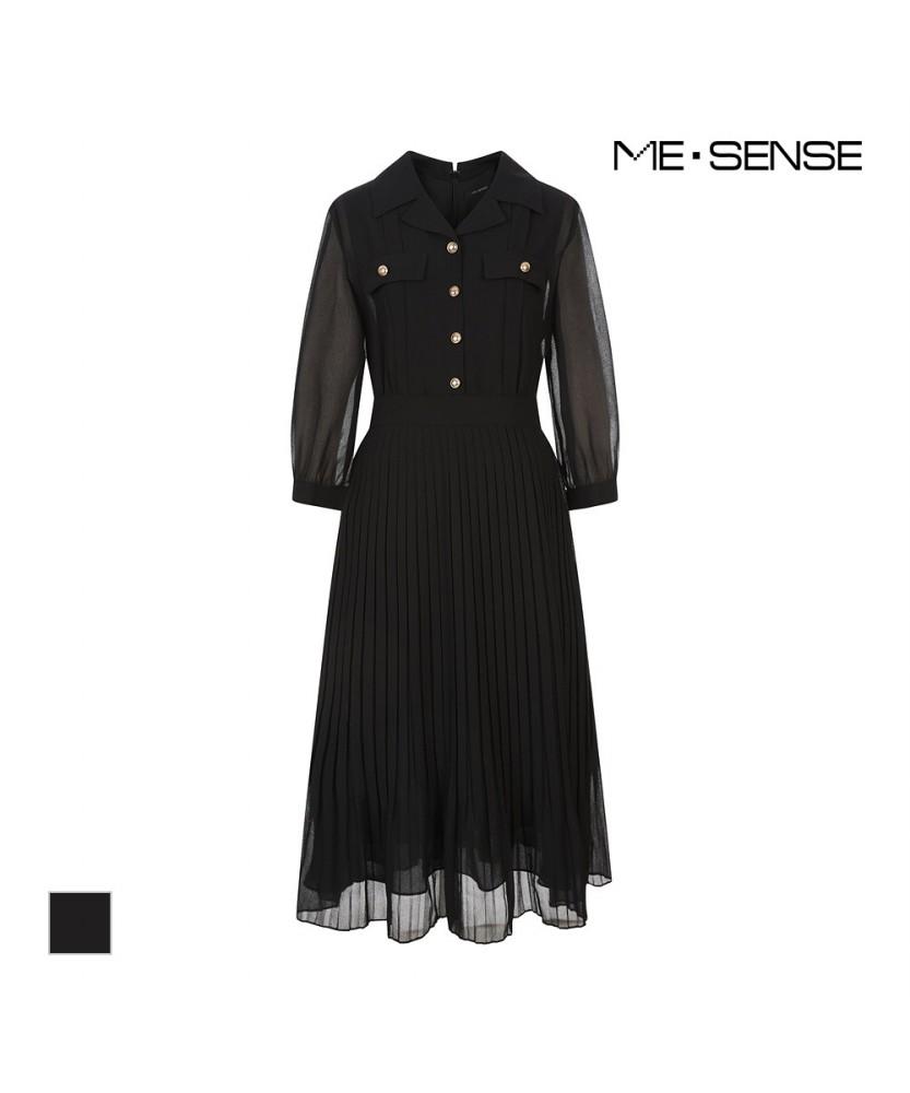 MESENSE Pleated Short Sleeve Dress_Mb48Opm101Z