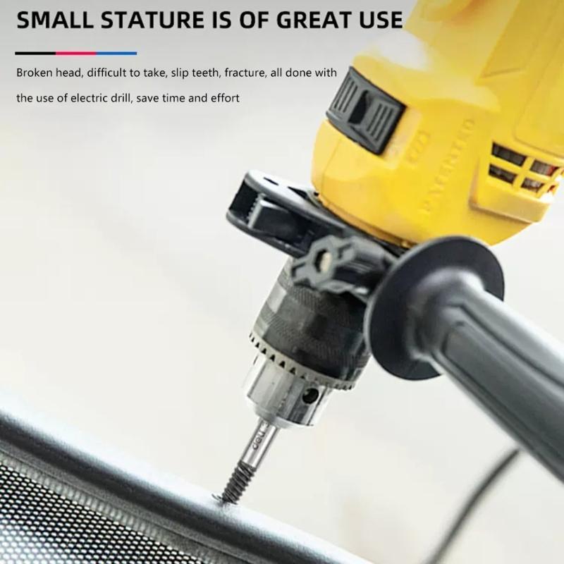 10Pcs Wire Break Extractor Remover Twist Drill Bit Set Conventional Tip Steel Drill Wood Tool Set with Plastic Box