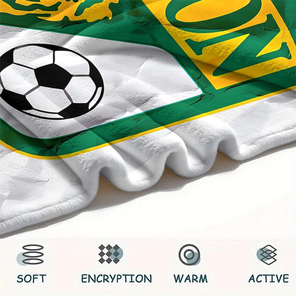 1PC Club León Football Club Patterned Flannel Blanket Suitable For All Seasons for Home Decor Warmth and Comfort Gifts Holiday Present