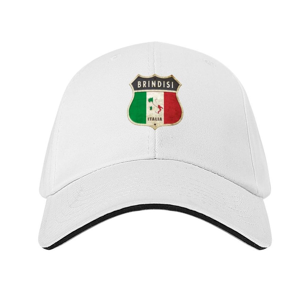 Brindisi Italy coat of arms flags design Baseball Cap Golf Hat fun hats derby hat Christmas Hat GirlS Hats Mens