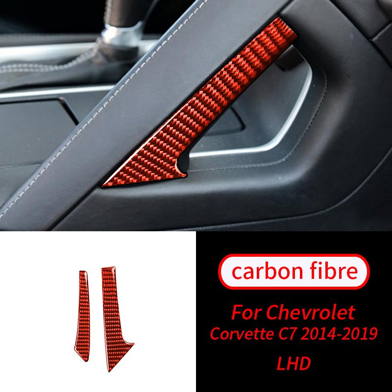 

Настоящее углеродное волокно, ручка переключения передач, внутренняя наклейка, отделка, аксессуары для салона автомобиля для Chevrolet Corvette C7 2014- B