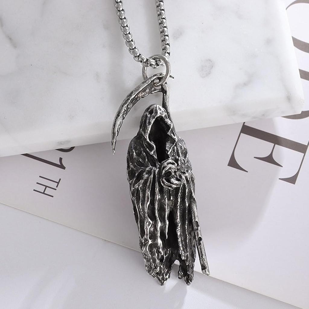 Halloween Skull Car Hanging Ornament, Truck Accessories for Jeep Men Women, Gothic Rearview Mirror Charms, Car Accessories (Death God-A)
