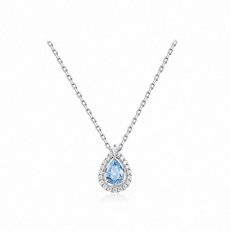 Women Light Luxury Water Drop Pendant Clavicle Necklace For Ladies