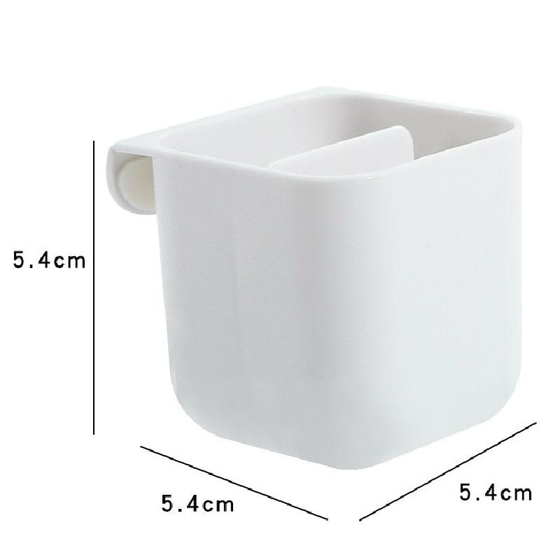 1Pack Desk Pen Holders, Clip-On Pencil Storage Containers, Adhesive Office Supplies Accessory, Pp Plastic Desk Organizer Set