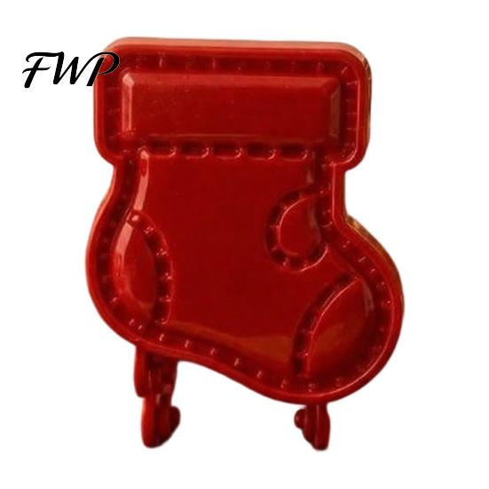 Baking Tools for Christmas Hand Press Pie Mold, Plastic Pastry Dough Cookie Molds Kids Neatly Cut Cutters DIY Holiday Treats Kitchen