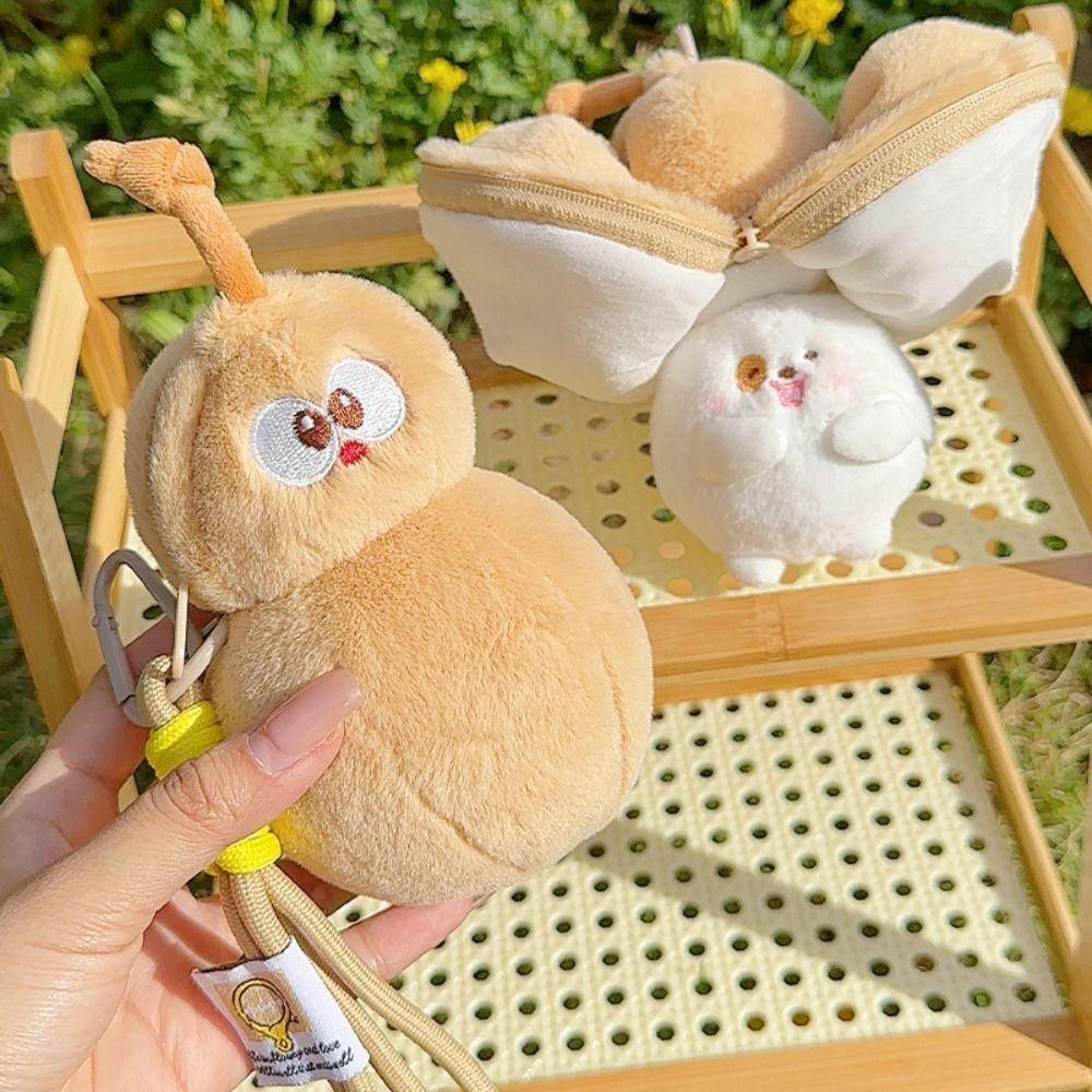 Plush Cartoon Calabash Keychain Soft Bag Pendant Delicate Car Keychain  Party