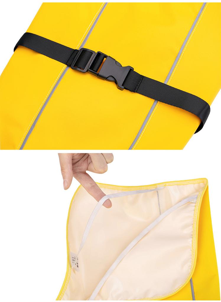Reflektierender Hunderegenmantel Mit Verstellbarer Kapuze Haustier-Poncho Körperbedeckung Rollkragen Wasserdichte Hunderegenjacke Für Mittlere Große Hunde