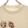 OLD 90s Footprint Short Sleeve T-shirt Cream Single Stitch Men's Used
