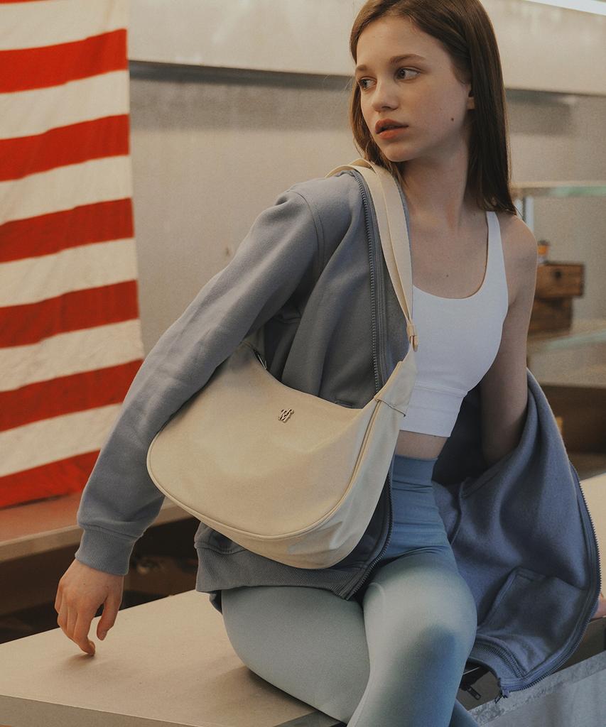 Trm Trm Recycled Big Slime Nylon Hobo Bag Ivory