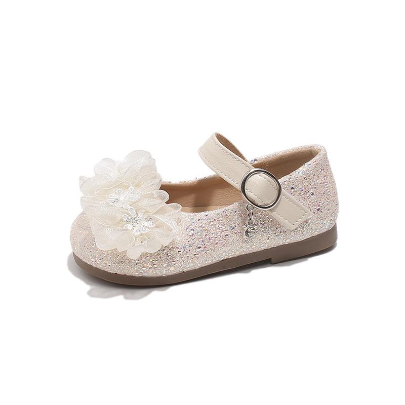 

New Cartoon Shoes - Girls Soft-soled Single Shoes 34 бежевий