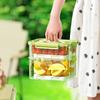 Storage Container, 35.1Oz Portable Fresh Food Box with Lid, Transparent Fruit Bento Box, Sealed Fresh-Keeping Box