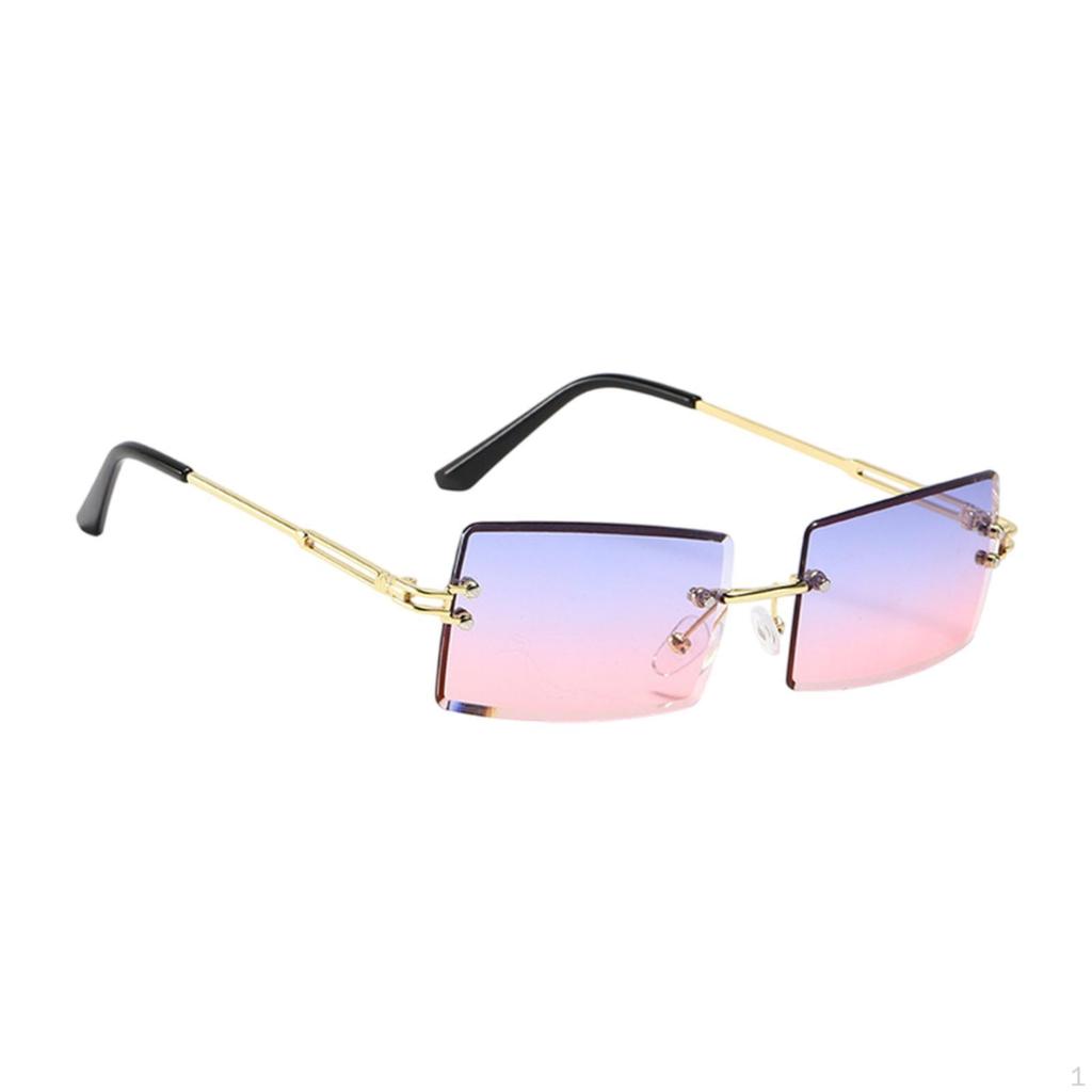 Rimless Sunglasses Comfortable Frameless Eyewear for Vacation Party Summer Beach