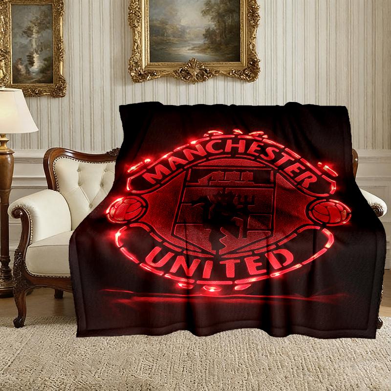 Manchester United Manchester City Blanket Lightweight Print Throw Blanket For Couch, Bed, Car, A Heartfelt Gift for Your Family and Friends