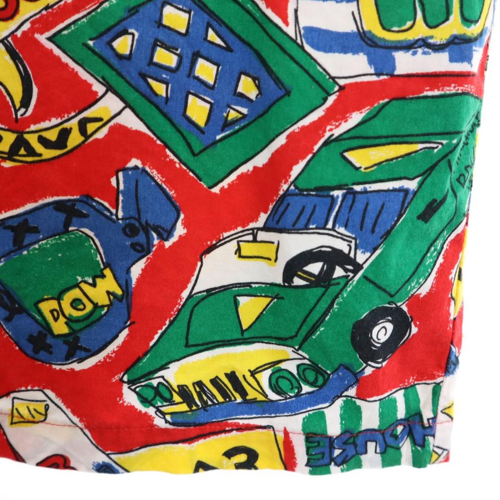 mikihouse made in Japan Overall handle Short sleeve Open collar shirt M Men's Used