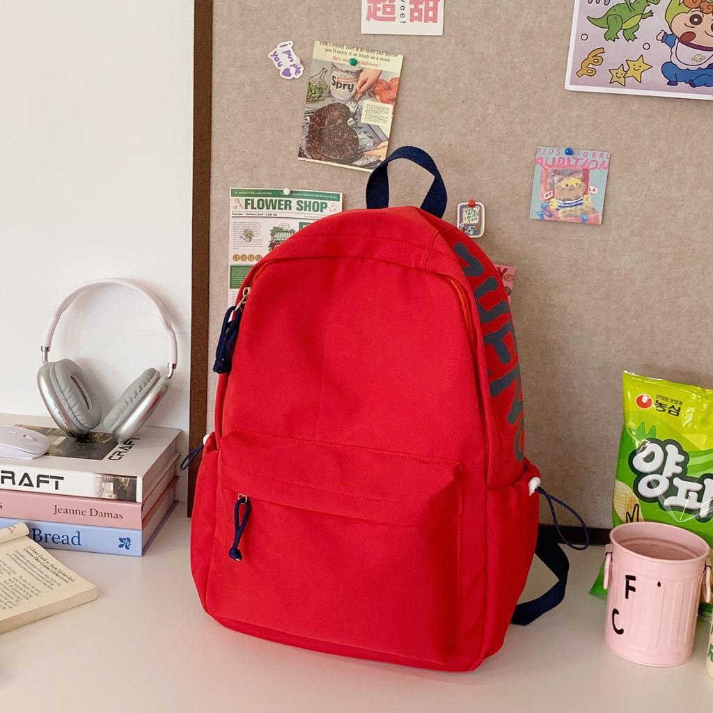 Schoolbag Korean version of simple large-capacity backpack female high school college student high value commuter backpack schoolbag junior high