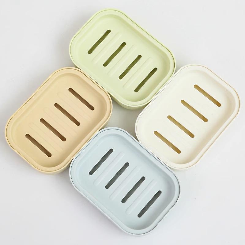 

Портативная мыльница для общежития и путешествий: Сливной контейнер для мыла для душа и ванной для студентов и деловых поездок Japanese Style Soap Dish - Khaki [Draining]