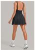 Women's Pleated Two-Piece Yoga Dress for Running, Sports, and Tennis - Anti-Exposure Skirt 3961