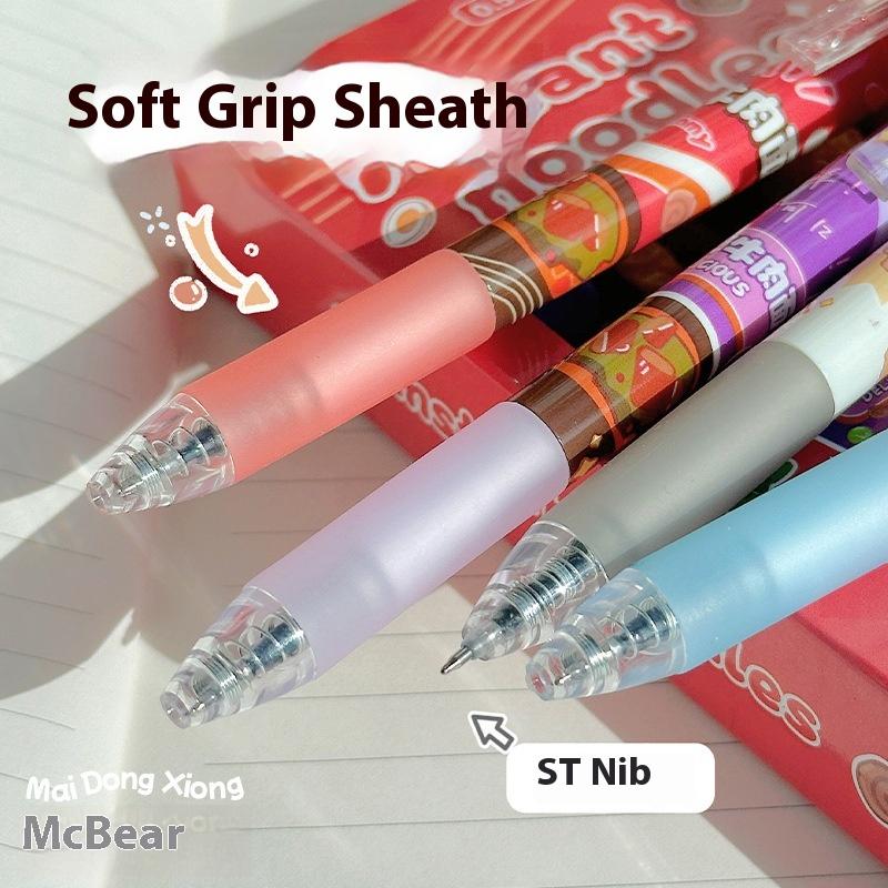 4Pcs 0.5Mm Black Blue Ink Gel Pen School Office Supplies Kawaii Cute Erasable Gel Pen Set Korean Stationery