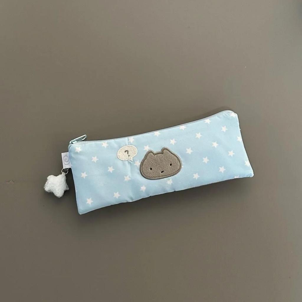 1/3 pcs Cute Stars Pencil Case Mesh Multilayer Pen Bag Multifunctional Large Capacity Stationery Bag School