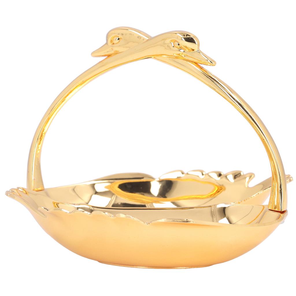 Jewelry Tray Elegant Swan Zinc Alloy Simple Lines Fine Plating Glossy Durable Fadeless Widely Used