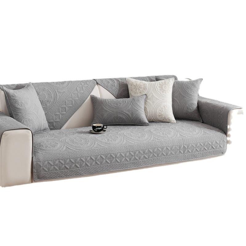 

Подушка для дивана из хлопка на все времена года, тканевая нескользящая подушка для сиденья из цельного дерева, простой современный кожаный чехол для дивана, полотенце для спинки 70*70cm