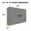 Protective Cover for Outdoor TV Waterproof Dustproof 210D Oxford Fabric Compatible with Different Flat Screen Sizes