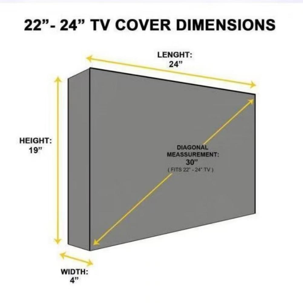 Protective Cover for Outdoor TV Waterproof Dustproof 210D Oxford Fabric Compatible with Different Flat Screen Sizes